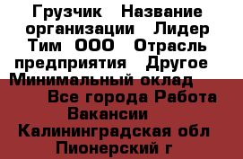 Грузчик › Название организации ­ Лидер Тим, ООО › Отрасль предприятия ­ Другое › Минимальный оклад ­ 22 000 - Все города Работа » Вакансии   . Калининградская обл.,Пионерский г.